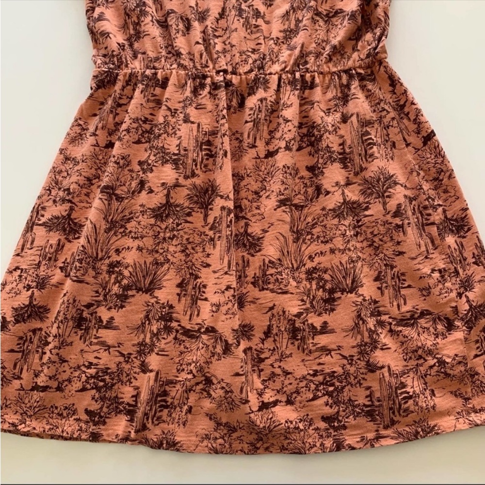 ๐ธ3/$25 Old Navy Slub-Knit Coral Cactus Print Relaxed Fit T-Shirt Dress, Size S - Picture 8 of 16